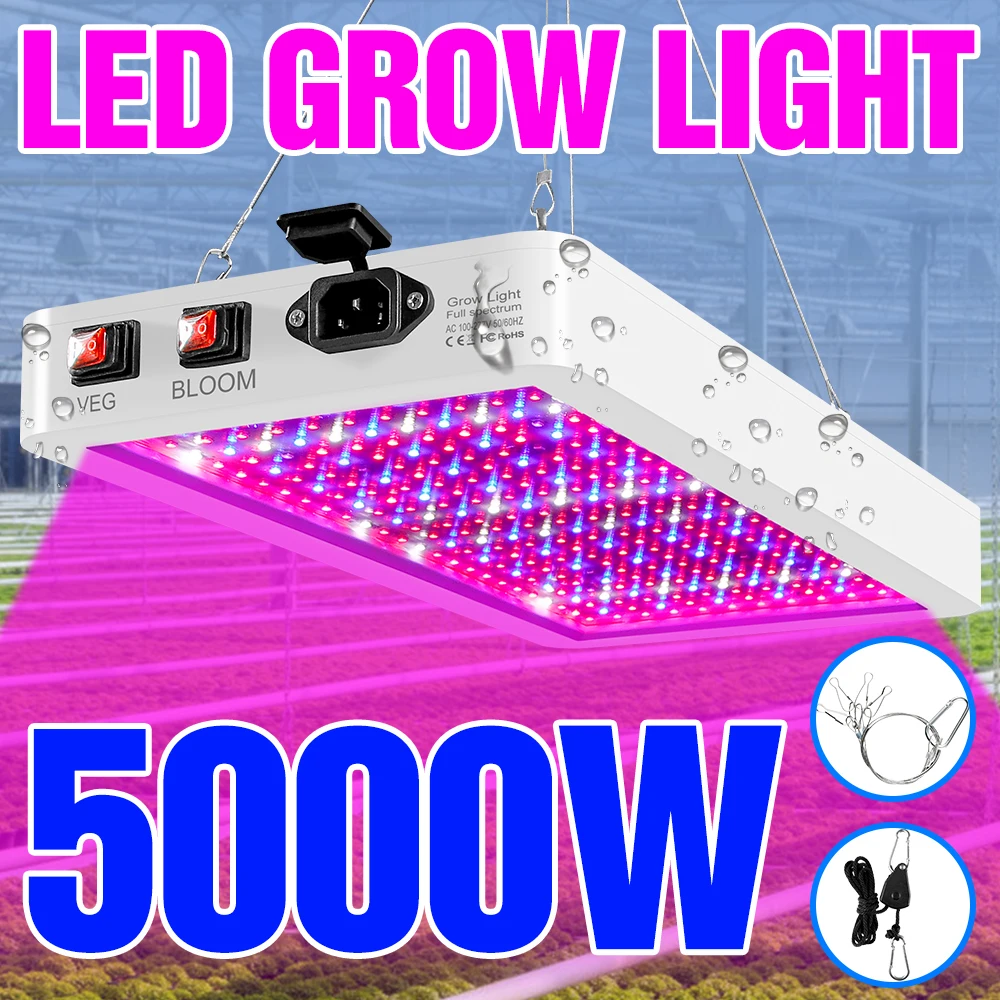 

Приглушаемая фитолампа, светодиодсветильник лампа полного спектра для выращивания растений, 100 в, 4000 Вт, 5000 Вт, 277 В, комнатная лампочка для т...