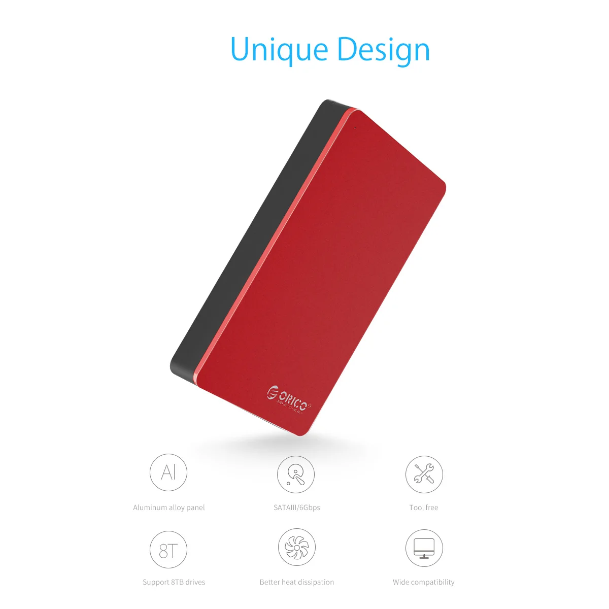 ORICO Алюминий 3 5 &quotUSB3.0 к SATAIII чехол внешний корпус жесткого диска 8 ТБ SSD/SATA HDD