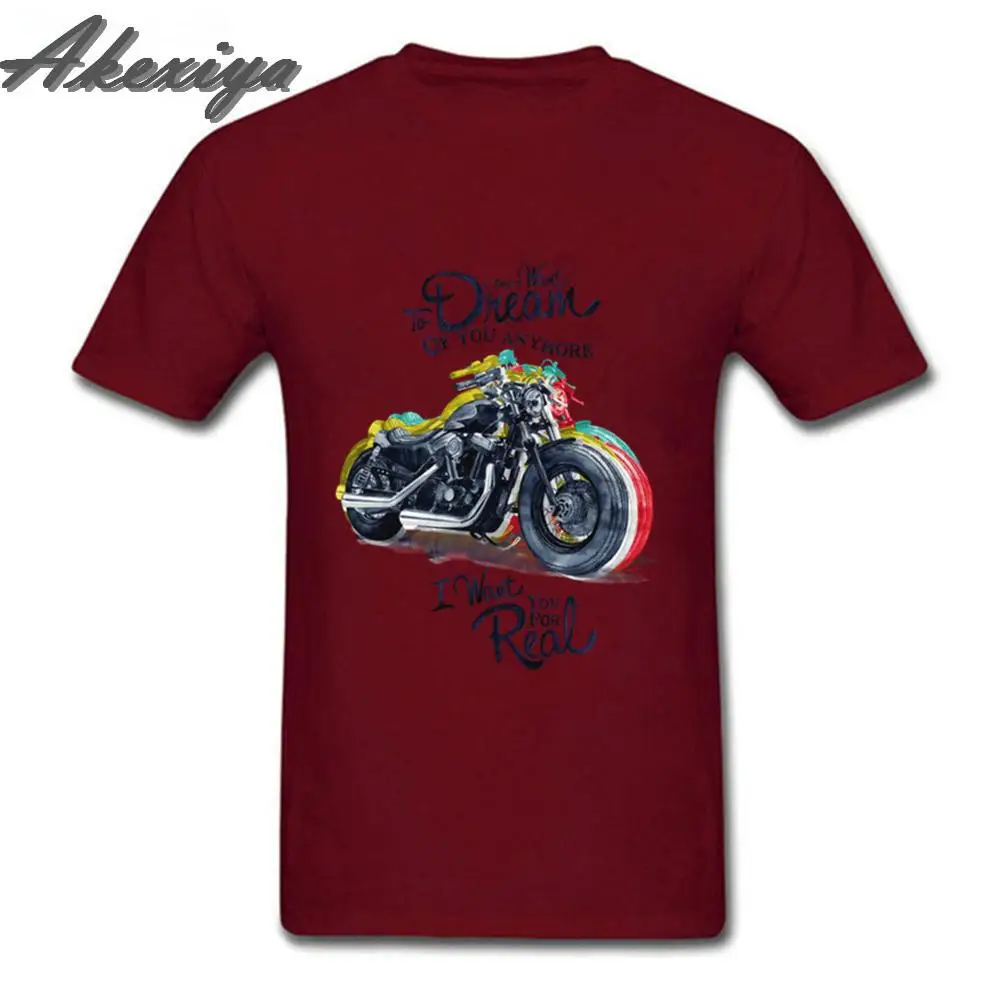 Футболка мужская с рукавом реглан мотоциклетная рубашка надписью dream Ride to Future