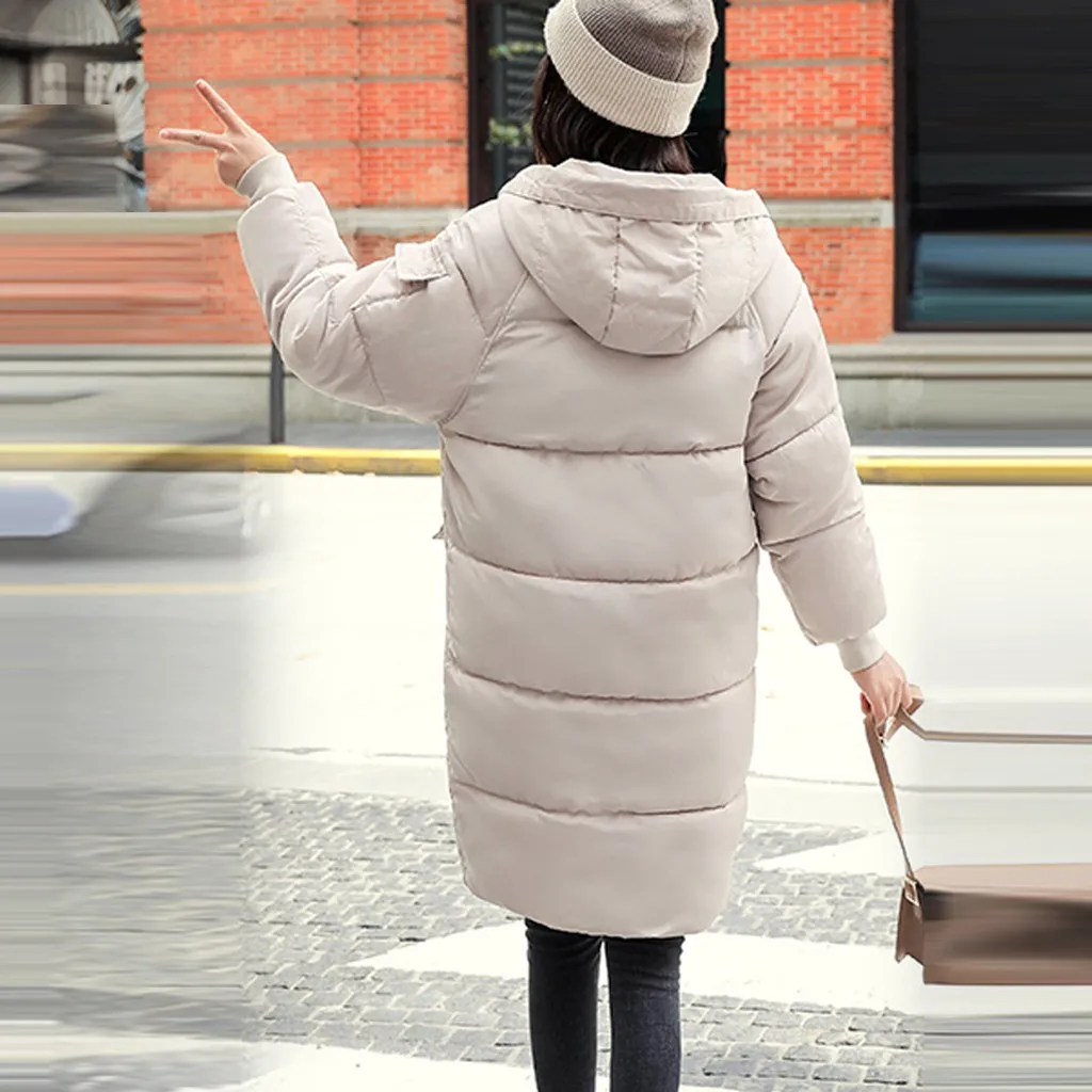

Winter 2019 Hooded Female Women Sweet Girl Loose Casual Coat Thicken Warm Student Outwear High Quality Pocket 4 Colors