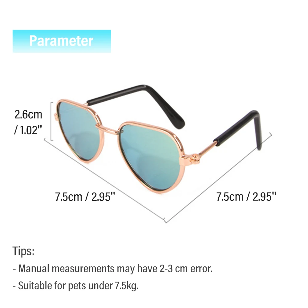 Punk Pet Cat Glasses Dog Eyewear Sunglasses For Small Dogs Chihuahua Party Cosplay Disguise Funny Photo Props Accessories | Дом и сад