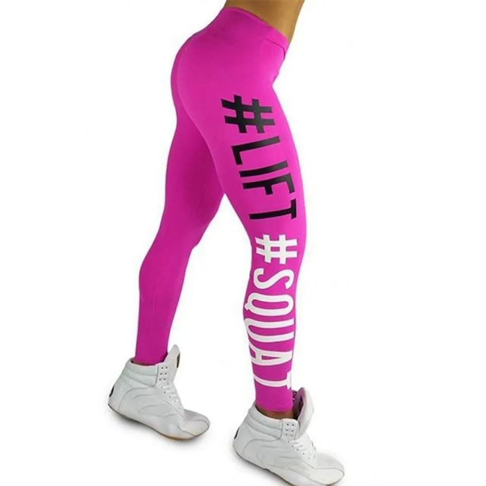

Summer Style Sexy Women's Leggings Lift Squat Letter Print Push Up Hips Pants Workout Fitness Leggings Slim Trousers