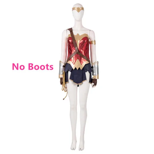 Without boots Чудо-Женщина Косплей Костюм Платье Диана принцесса косплей костюм Хэллоуин супергерой косплей корсет чудо-Женщины платье - Цвет: Without boots