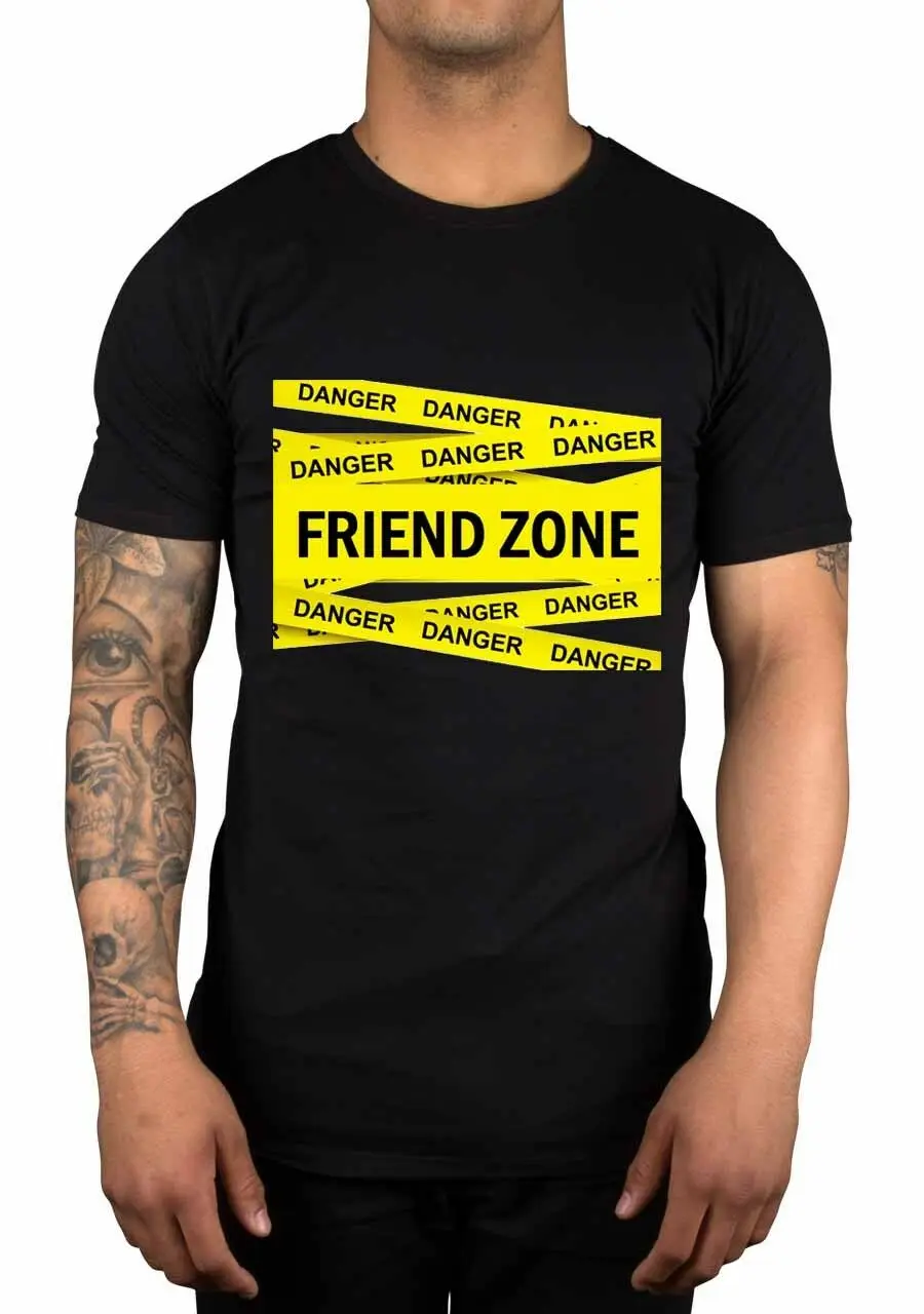 Danger Friend Zone забавная футболка с надписью Humour Joke подарок идея | Мужская одежда