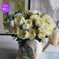 1 pcs new nordic peony peony bouquet wedding bridal silk bouquet artificial flower diy artificial flower room decoration
