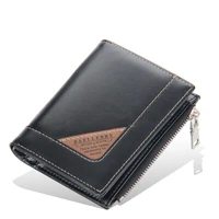 baellerry high quality short men wallets fashion card holder multifunction leather purse for male zipper wallet with coin pocket