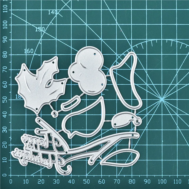 

YaMinSanNiO Christmas Bird Dies Bell Metal Cutting Dies New 2019 for Card Making Scrapbooking Embossing Die Cut Stencil Craft
