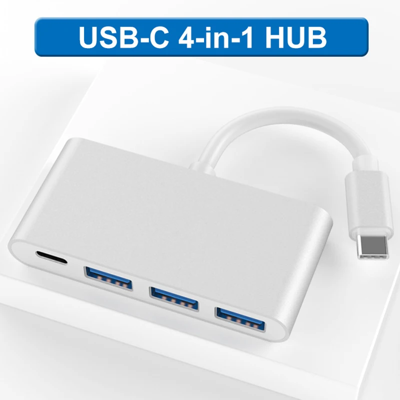 

Type C to USB 3.0 Dock With PD Charge Multi 4 Port USB 3.0 Splitter 4 In 1 USB C Hub For Macbook PC Laptops