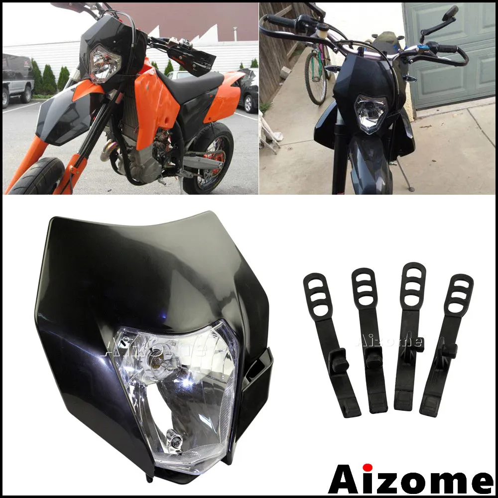 Универсальный мотоциклетный Мотокросс 35 Вт фара для внедорожника черная