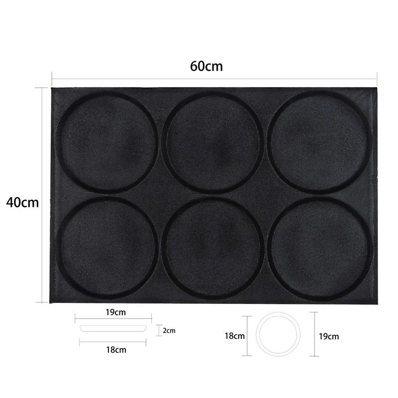 6 круглых форм для выпечки хлеба силиконовая форма Silform перфорированная булочек