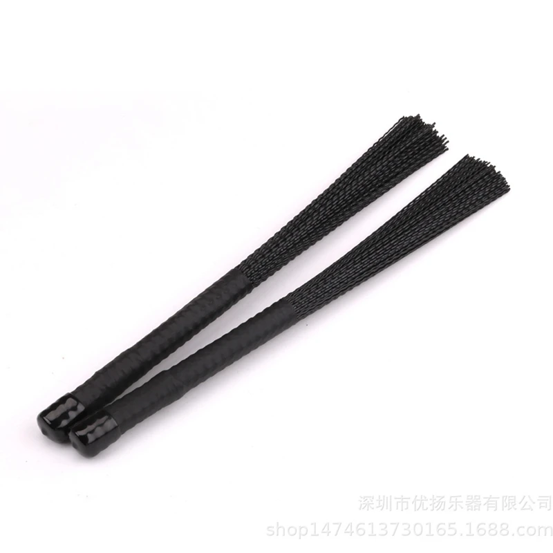 

2Pcs Brand New and Brush Telescoping Drum Brushes Nylon Sticks Percussion for Jazz Stick Drum Musical