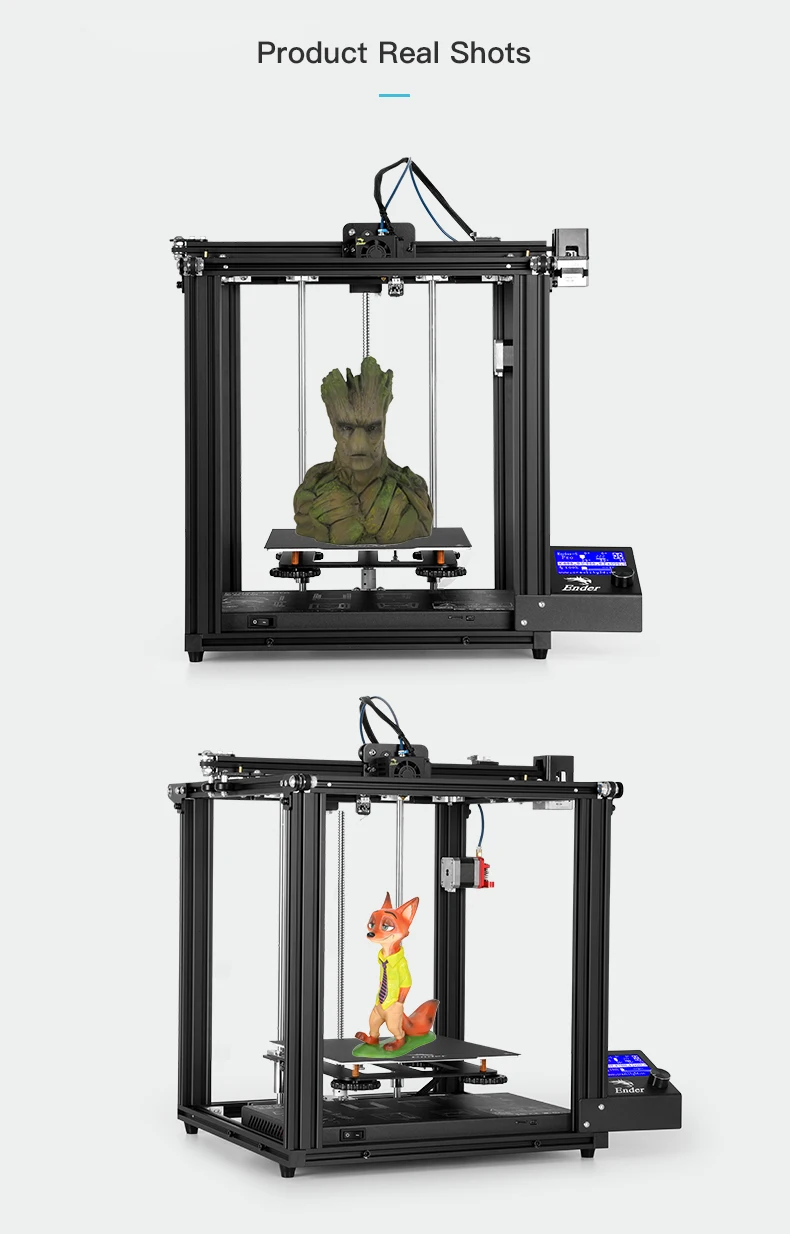 CREALITY 3d принтер Ender-5 Pro Бесшумная доска Предустановленная магнитная сборка пластина отключение питания печать закрытая структура