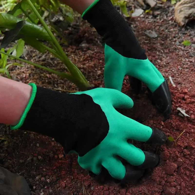4/8 ручная работа пластиковые садовые резиновые перчатки садоводство Выкапывание