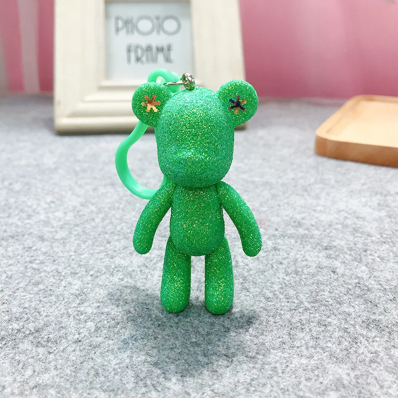 Bomgom мультфильм Popobe glomy Bear Momo винил пластиковый брелок сумка Подвеска с героем Аниме Дети игрушки кукольный брелок K049-purple - Цвет: green