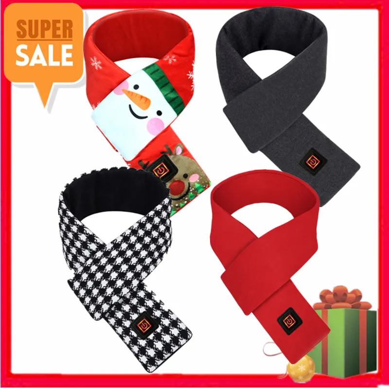 

NEW Heated Scarf Electric Heating Scarf with Power Bank Adjustable Neck Warming Pads Thermal Shawl Winter Body Warmer Men Women