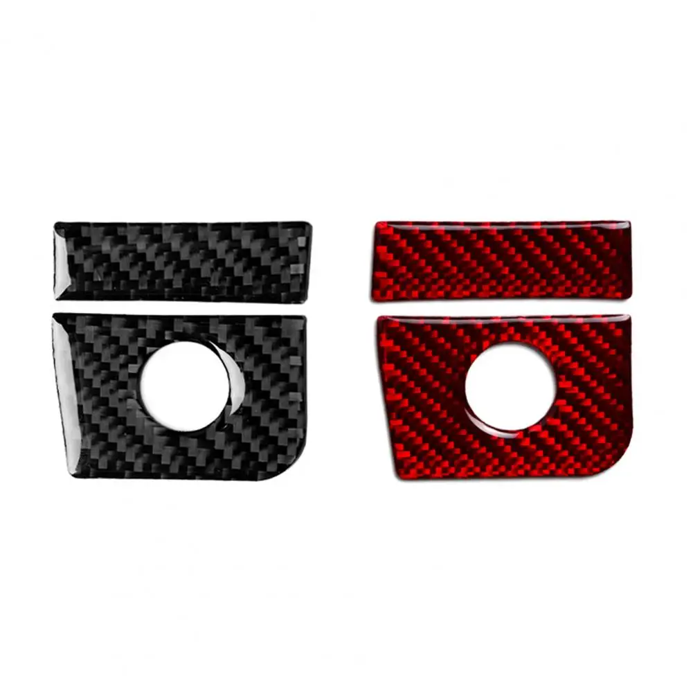 

50% Hot Sales 2Pcs Storage Box Panel Grain Design Waterproof Carbon Fiber Self-adhesive Storage Box Sticker for Ford Mustang 201