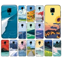 babaite hand painted landscape phone case for huawei mate 20 10 9 40 30 lite pro x nova 2 3i 7se