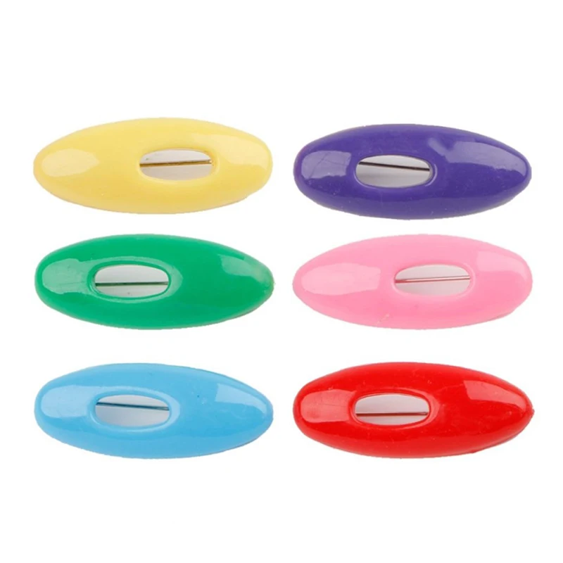 6pcs/set Multipurpose Oval Shape Enamel Safety Pins Colorful Women Locking Scarf Buckle Brooch For Sewing Craft Accessories | Дом и сад
