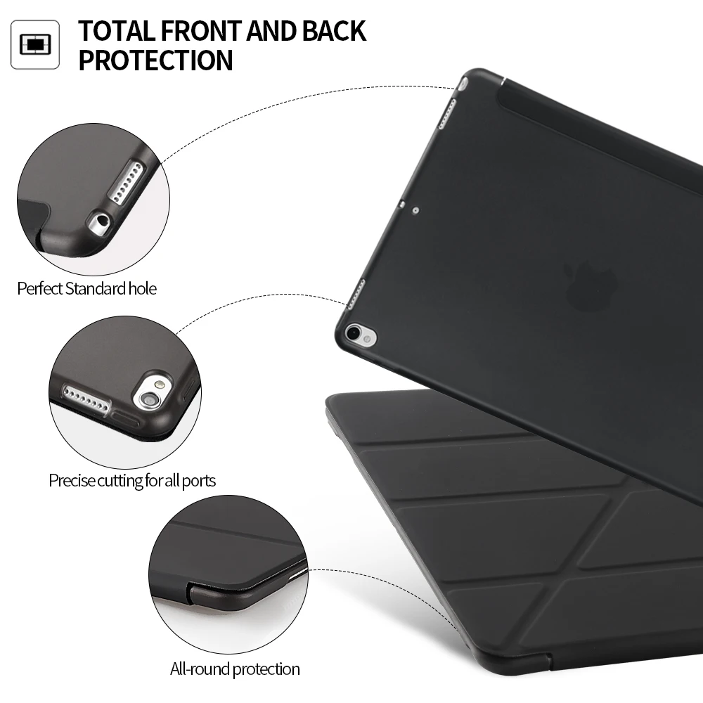 Умный чехол для ipad 10,2 чехол кожа PC жесткий чехол для ipad 10,2 чехол ультра тонкий чехол для ipad 7 поколения Чехол