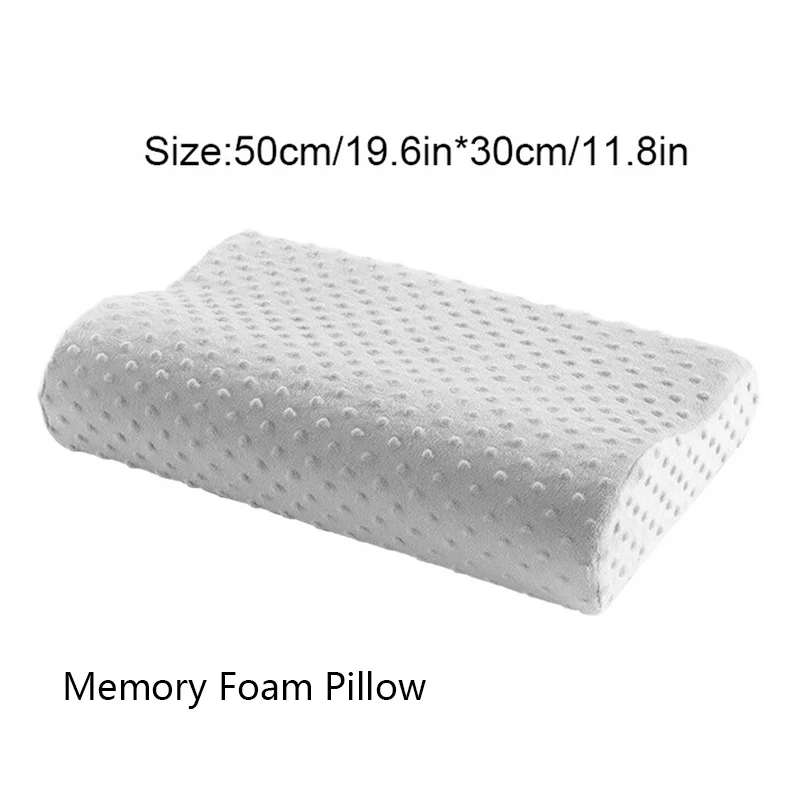 white 50x30cm Подушка с эффектом памяти, массажер, Ортопедическая подушка, латексная подушка для шеи, для волокна, медленный отскок шейки, забота о здоровье, подушка с эффектом памяти - Цвет: white 50x30cm