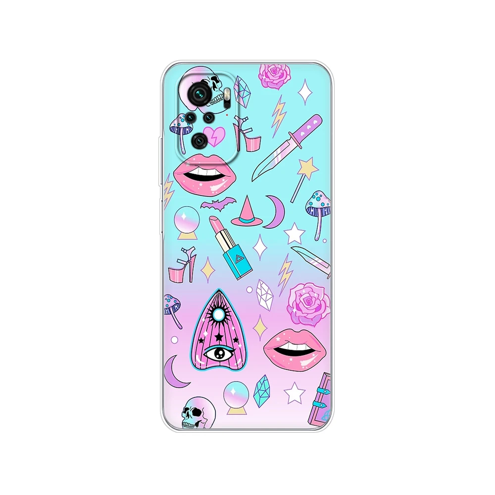 For Xiaomi Redmi Note 10 10S Case 4G 5G Silicon  Back cover On Redmi Note 10 Pro Global Phone Cover Note10 S Bumper Etui Funda