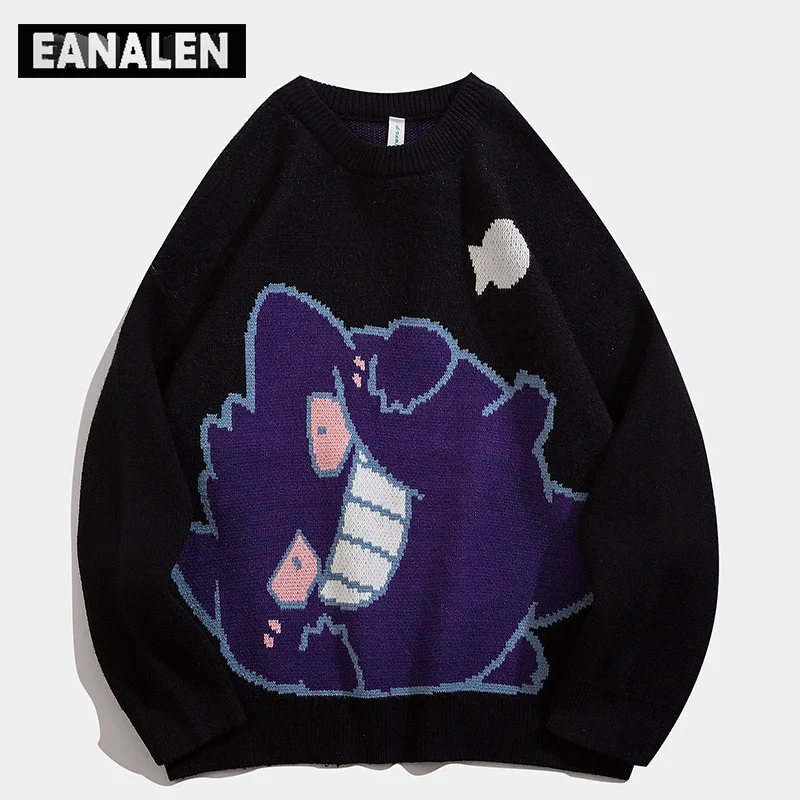 Трикотажный свитер в японском стиле с аниме для мужчин и женщин супермилый