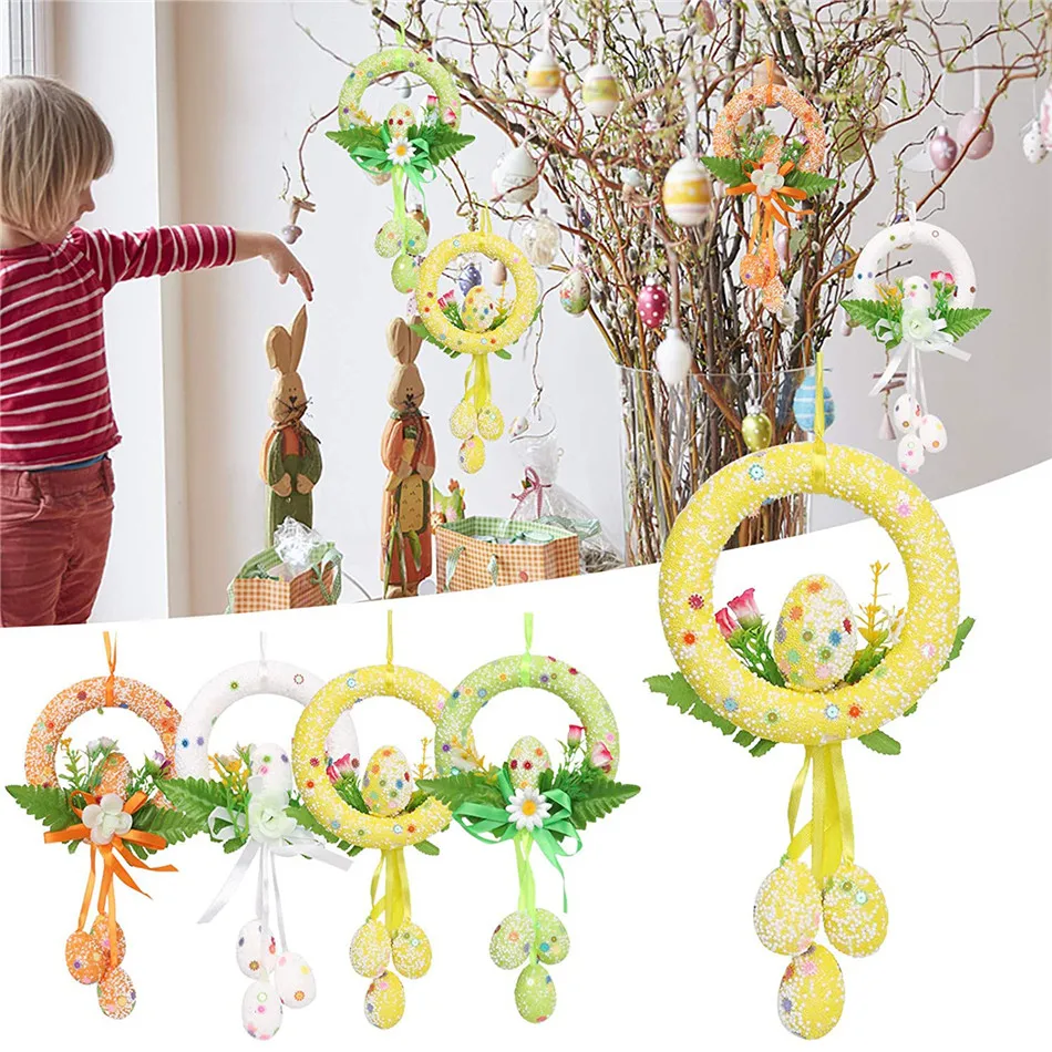 

Cute Egg Ornaments Easter Decoration Happy Easter Egg Basket Party Creative Decoration Ornaments The Color Of Eggs Is Random