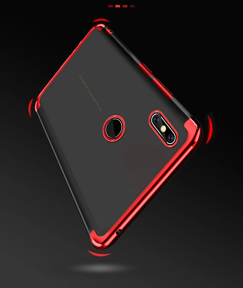 Shockproof Plating Phone Case For Xiaomi Redmi 5 plus note7 8 K20 Pro TPU Slim Transparent Cover for MI9T | Мобильные телефоны и