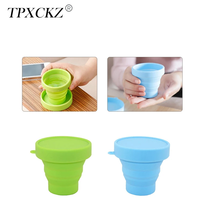 

TPXCKz 1Pc Travel Silicone Folding Cup Outdoor Sports Telescopic Mouth Cup Portable Multicolor Folding Cup Camping Xpress Cup