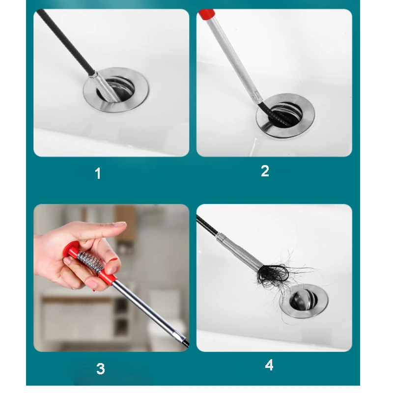 60 см очиститель Слива сантехники змея пружина трубы инструмент для