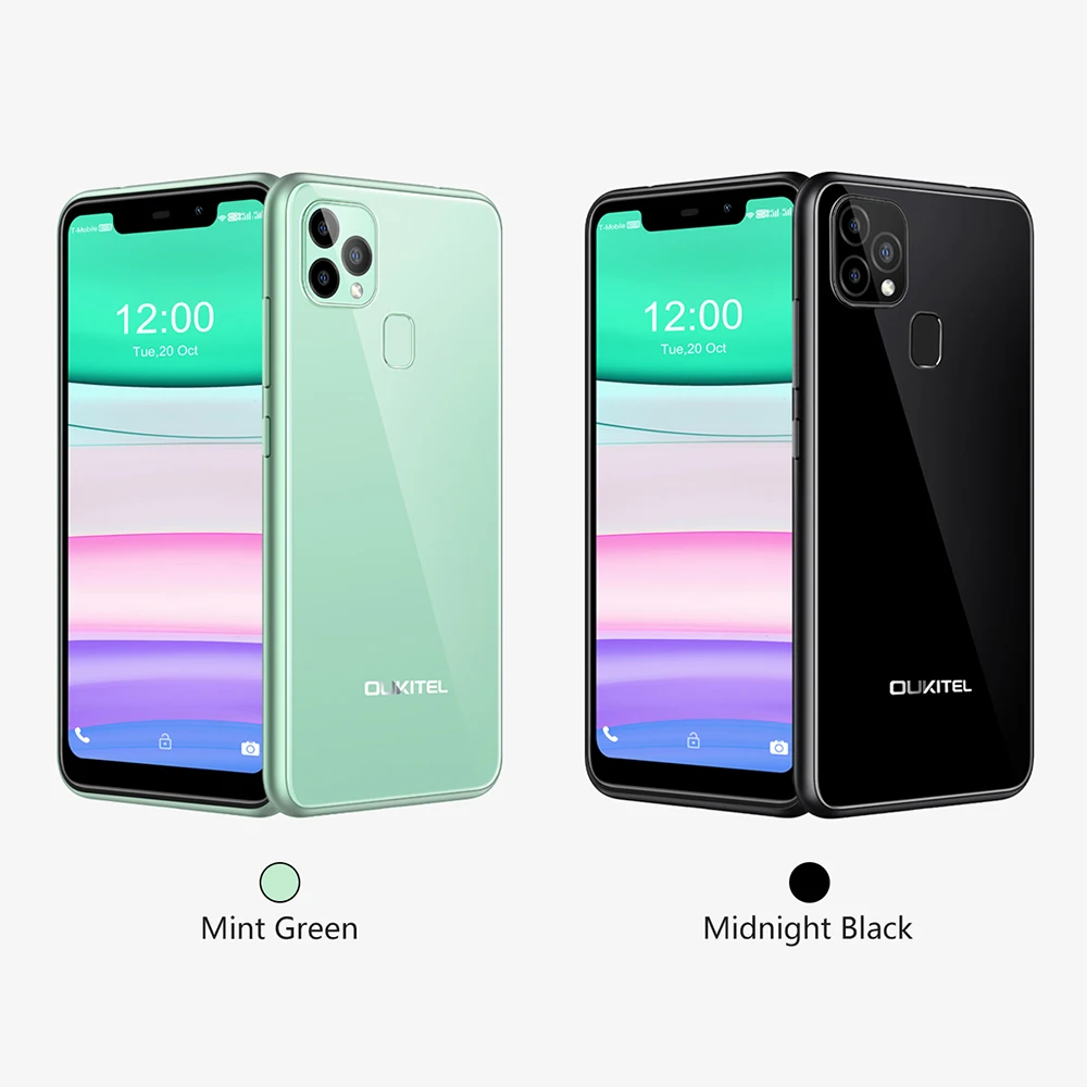Смартфон OUKITEL C22 4 + 128 ГБ Android 10 0 MT6761 4-ядерный 2.5D стеклянный чехол тройная камера 13