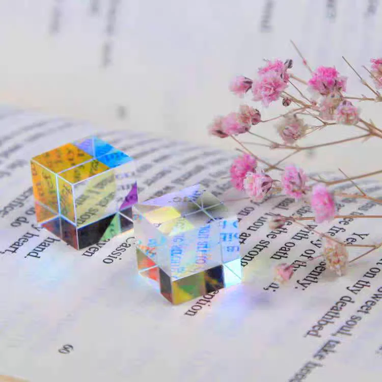 

48mm*48mmColor synthesis beam splitter cross dichroic cube RGB prism optical glass triangular prism teaches spectrum physics