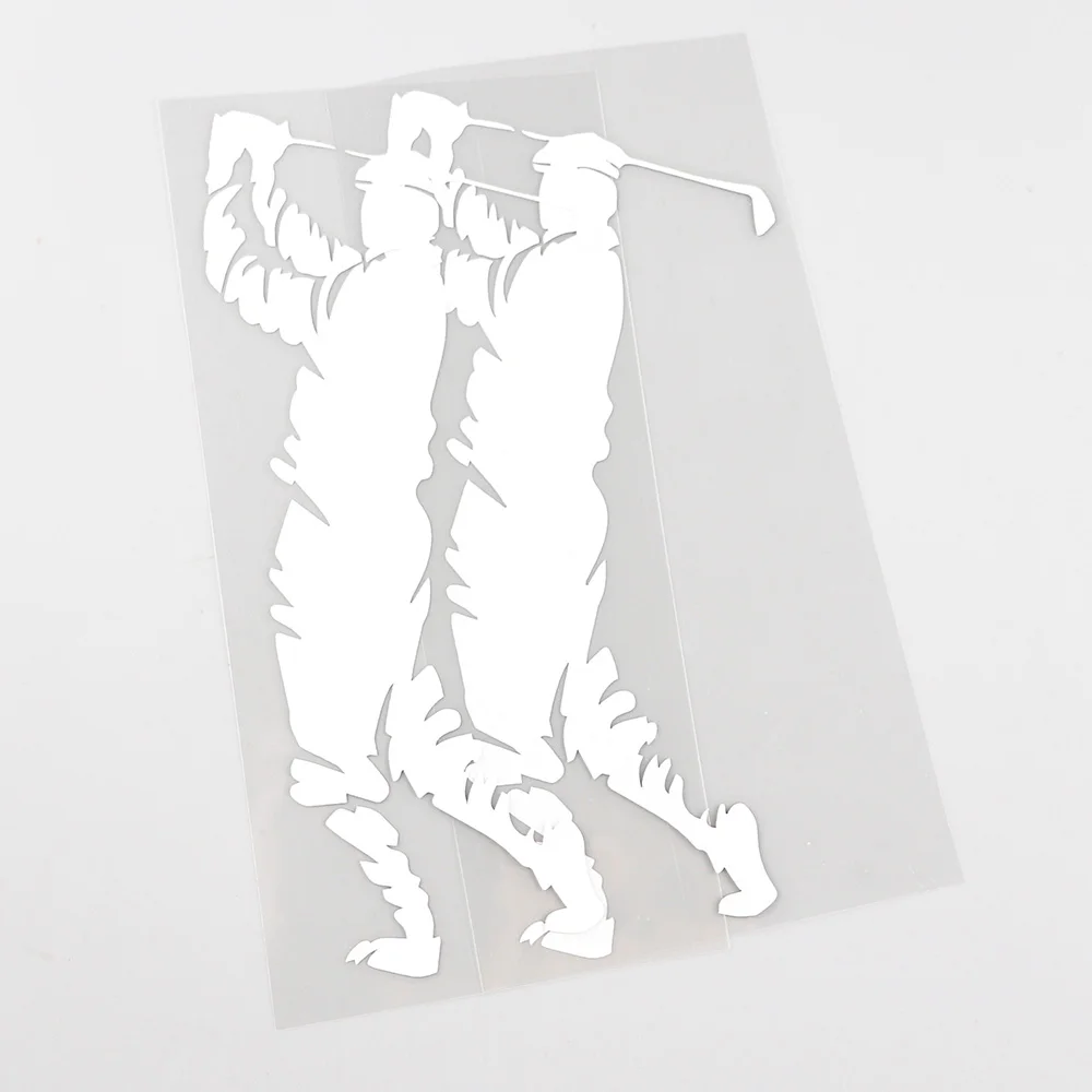

YJZT 7.3CMX17.2CM Golfers Swing Tournament Player Vinyl Car Sticker Black/Silver 8A-0210