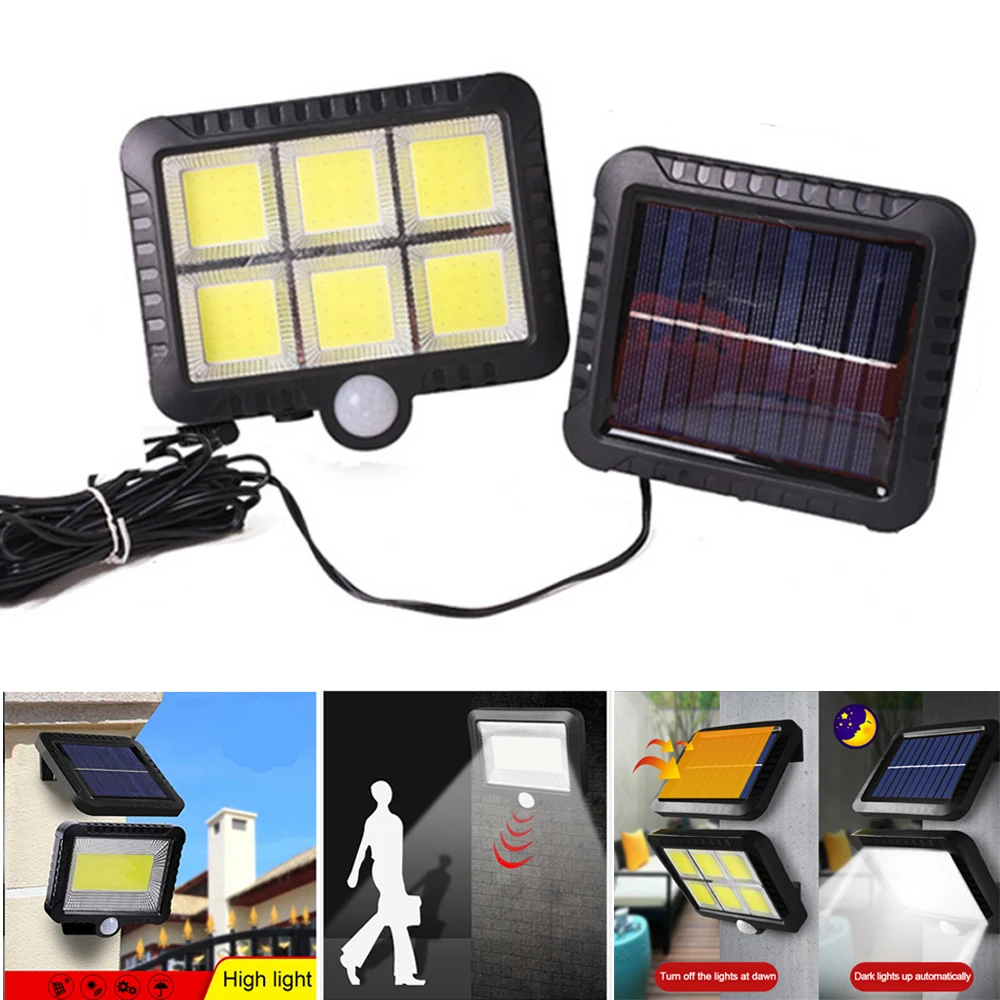 Светодиодный светильник на солнечной батарее 56/100/120 светодиодный садовый с