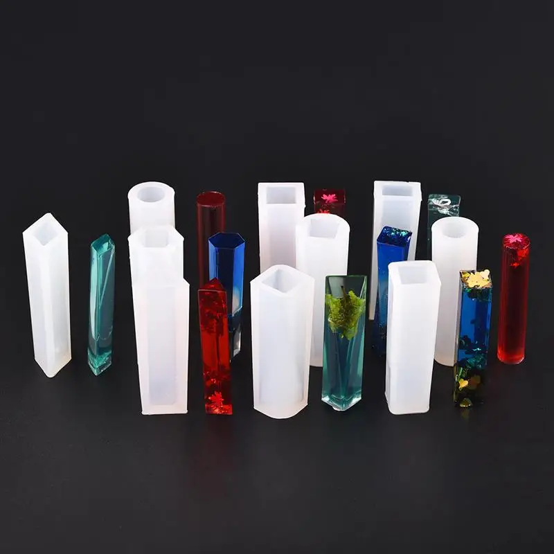 

Cylindrical Cuboid Silicone Mold For DIY Crystal Epoxy Resin Jewelry Making Necklace Pendant Mould Tool Home DIY Accessory