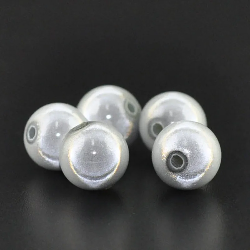 DoreenBeads модные бусины из АБС-пластика с чудесной иллюзией круглые белые для