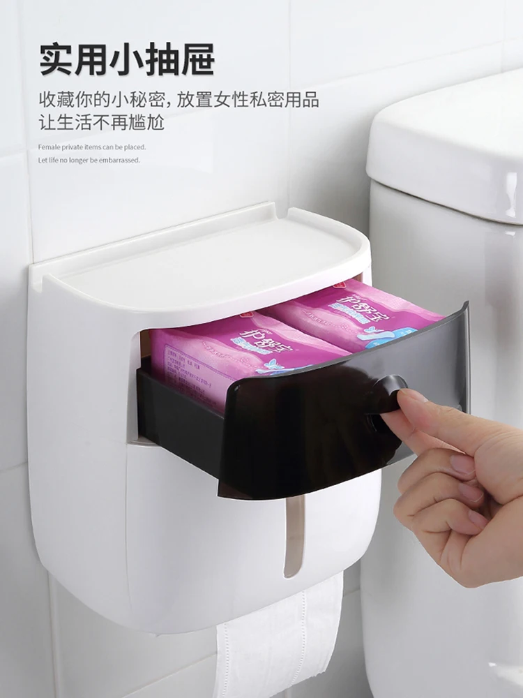 

Wall Mounted Paper Towels Waterproof Toilet Paper Holder Holder For Kitchen Bathroom Toilet Roll Holder Toilet Paper Storage Box