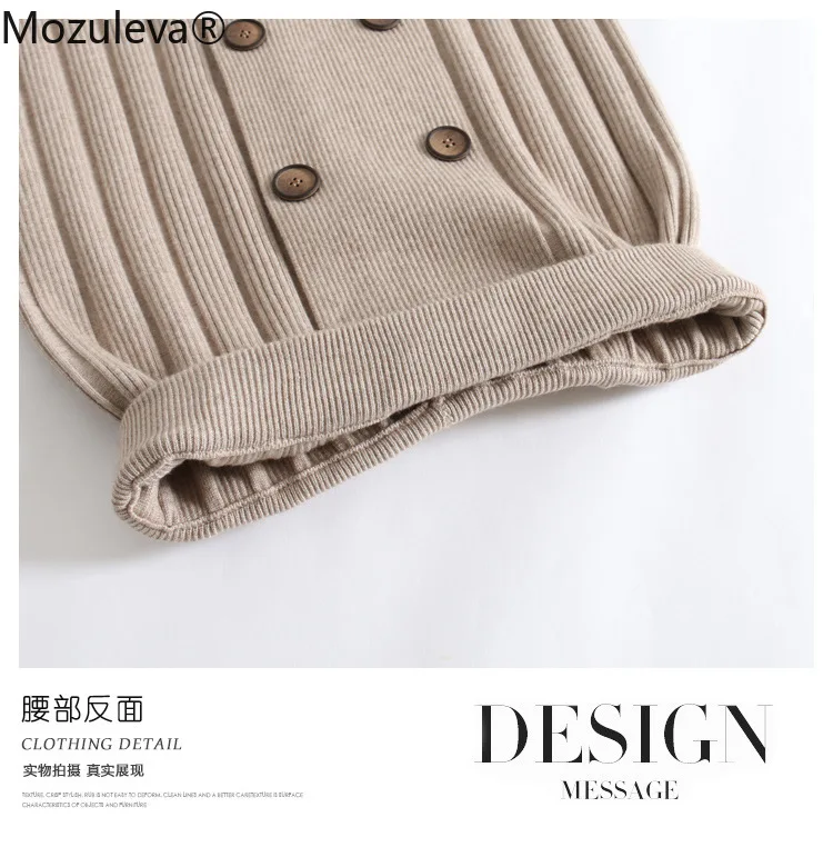 

Mozuleva Fashion Double-breasted Knitted Straight Skirt 2020 New Style For Autumn And Winter Thickened Hip Midi-Skirt