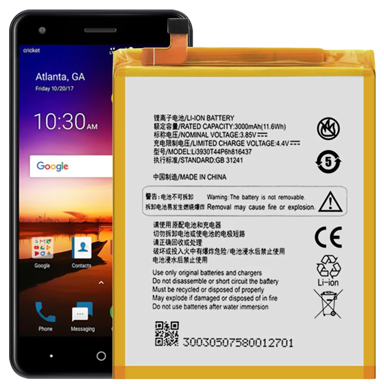 

Аккумулятор LI3930T44P6h816437 для ZTE Blade X Z965, сменная Запасная часть