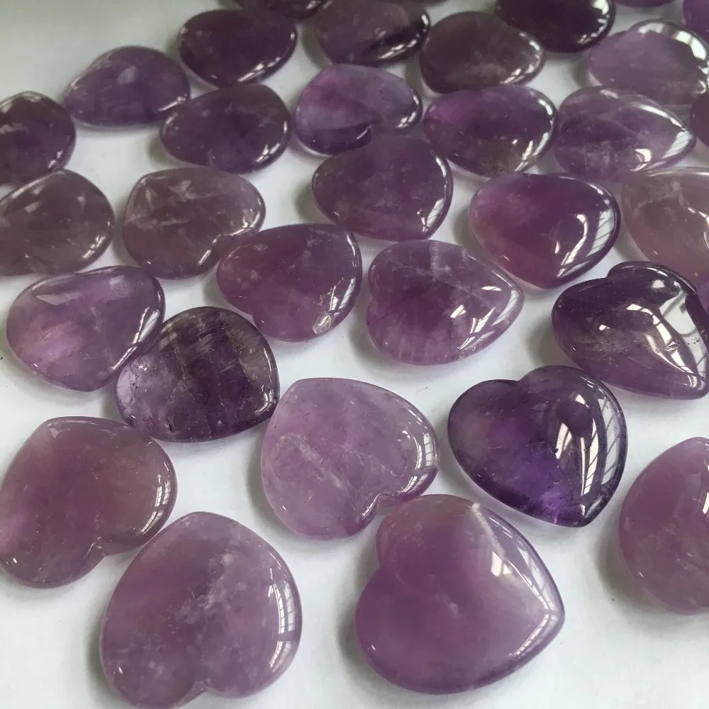 natural amethyst crystal heart for home decoration healing crystals wedding