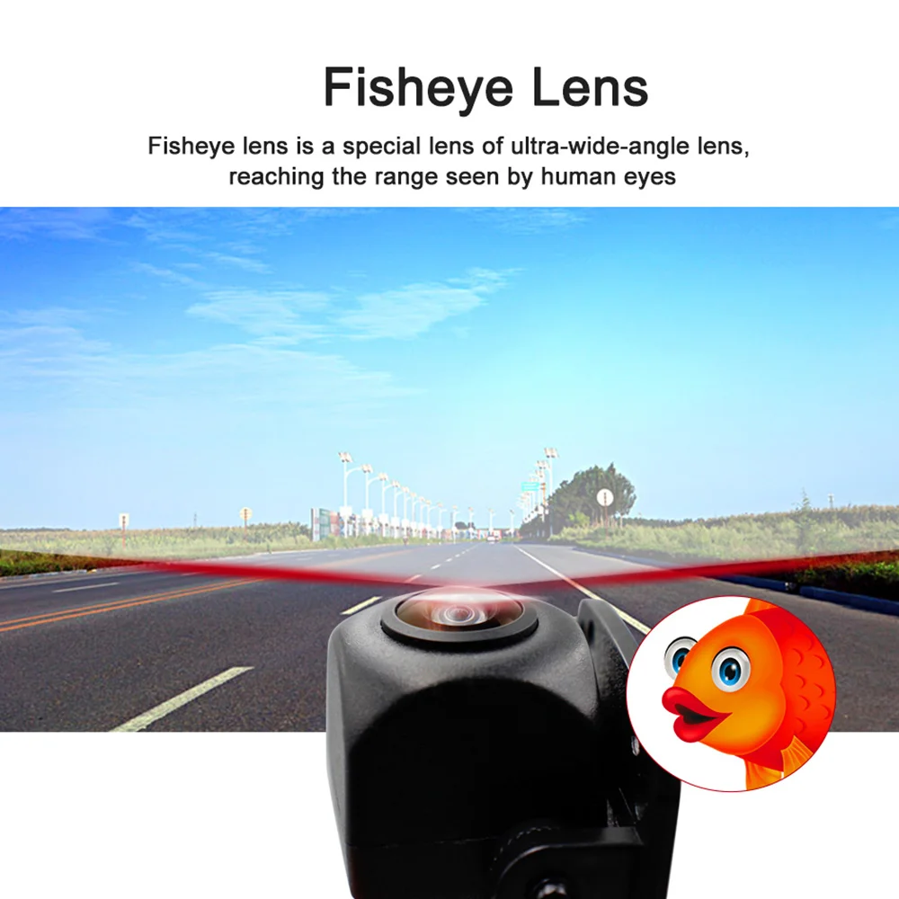 Smartour 170° Fisheye Lens HD Night Vision Rear View Backup Camera Waterproof Auto Car Front Reverse Rearview Parking | Автомобили и
