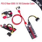 Ver009 Usb 3,0 Pci-E Riser Ver 009S Express 1X 4X 8X 16X Extender Riser adapter Card Sata 15-контактный на 6-контактный кабель питания USB-кабели