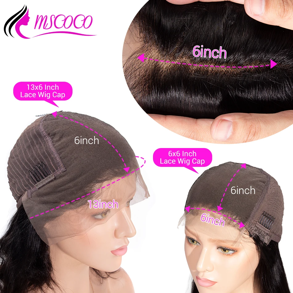 Mscoco 13х6 парик с кружевной передней частью волнистой водой парики человеческие