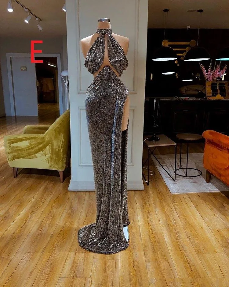 Новое поступление 2020 серебряные Длинные платья для выпускного вечера расшитые
