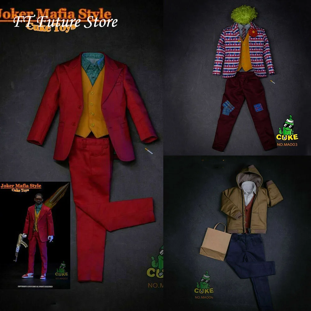 

In Stock CUKE TOYS MA-002/MA-003/MA-004 1/6 Scale Clown Joker Suit Clothes Costume Casual Outfit Model for 12'' Action Figure