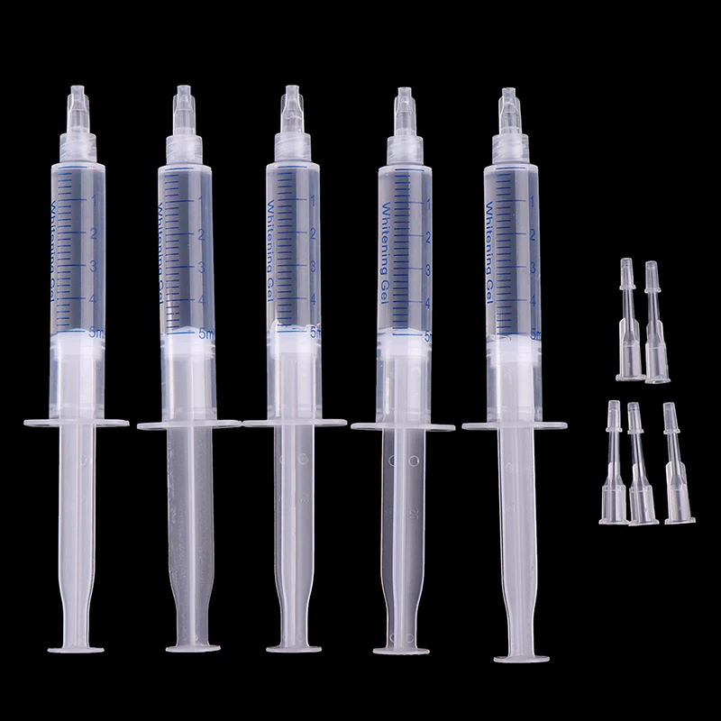 

5Pcs 5ml Pro Teeth Whitening Syringe Dental Tooth Bleaching Whiten Gel 25% 35%