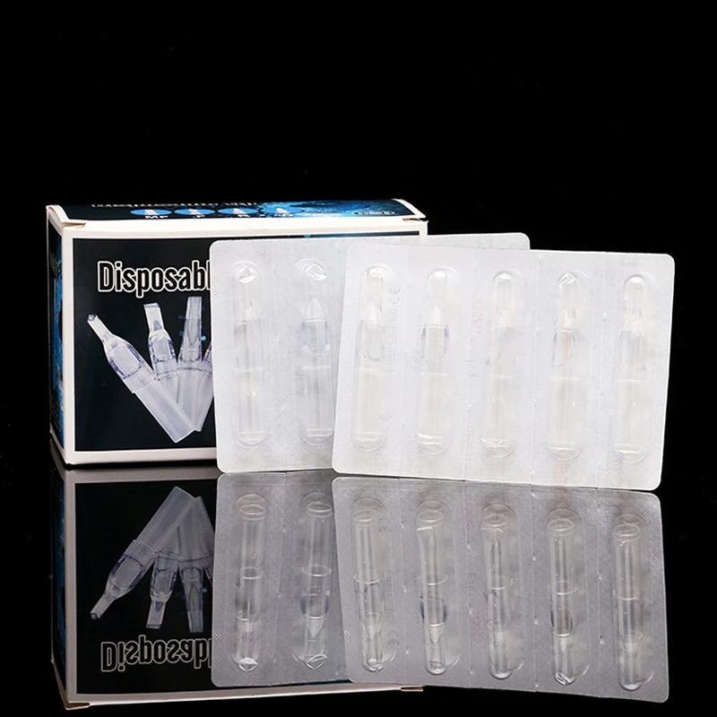 Одноразовые Прозрачные наконечники для тату 50 шт. машинки ручки иглы аксессуары