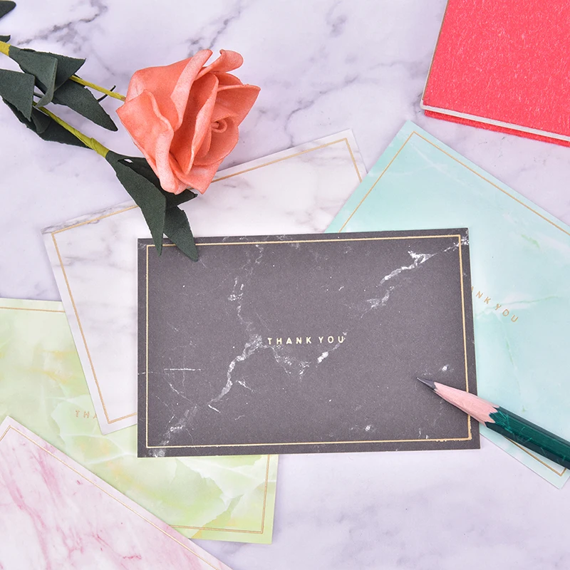 10 шт. мини штамповочная карта Мраморная простая креативная открытка свадебные