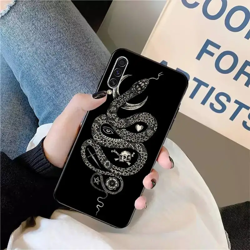 

Snake flowers aesthetics Phone Case For Samsung galaxy S 9 10 20 A 10 21 30 31 40 50 51 71 s note 20 j 4 2018 plus