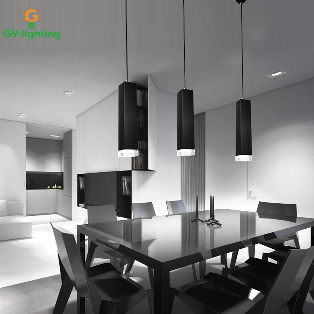 LED Pendant lights lamparas de techo colgante moderna hanglamp Square hanging lamp 3W 30cm 60cm Tube pendant light | Лампы и освещение